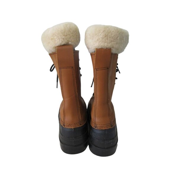 Vintage J. Crew Rubber Duck Boot Leather Upper Removable Wool Liner Sz 8 EUC main image 5